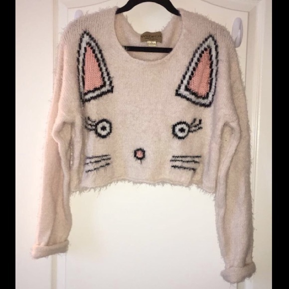 Wildfox Couture Fuzzy Baby Cropped Billy Sweater - Picture 4 of 4